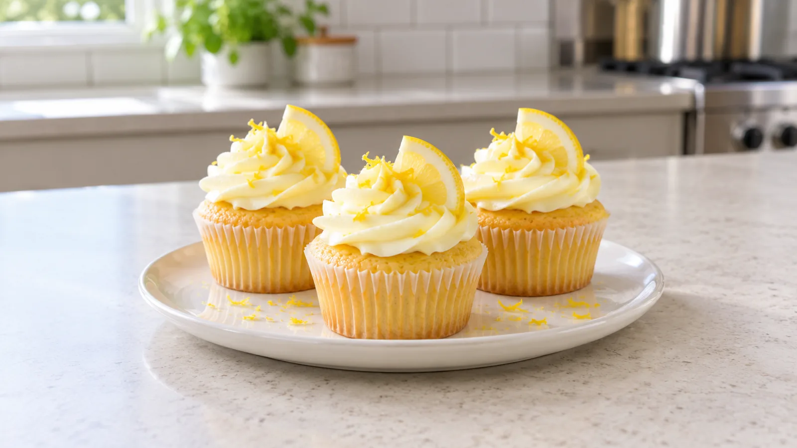 Meyer Lemon Celebration Cupcakes &mdash; cooked in Food Explorers
