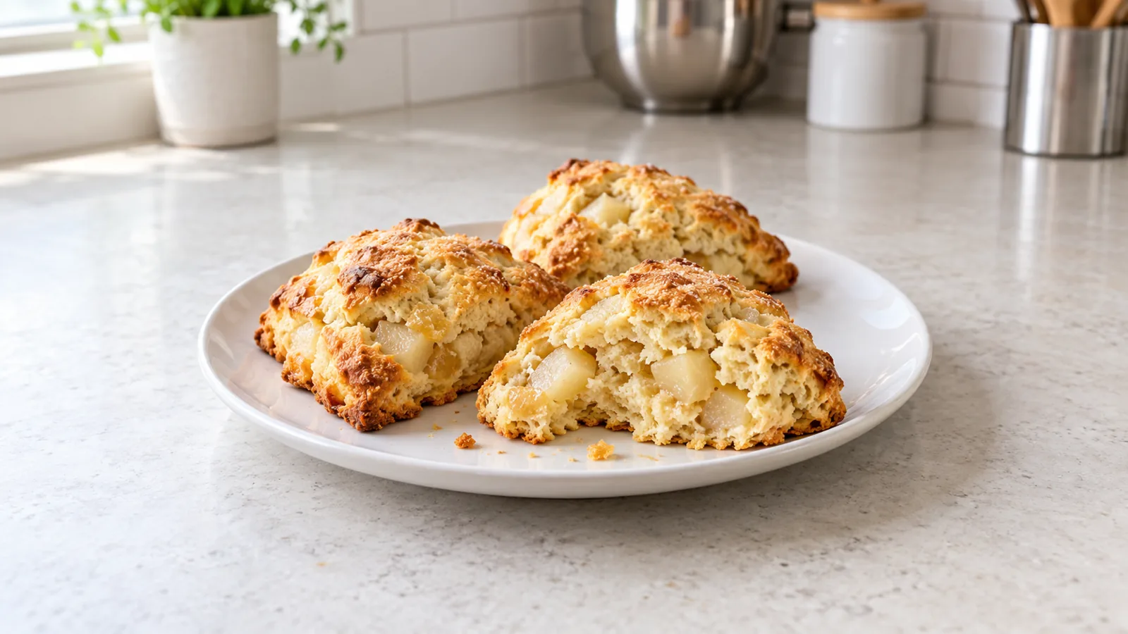 Pear & Ginger Cream Scones &mdash; cooked in Food Explorers
