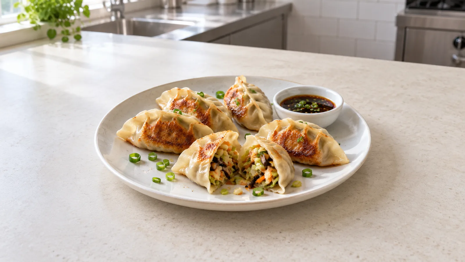 Veggie Potsticker Party &mdash; cooked in Food Explorers